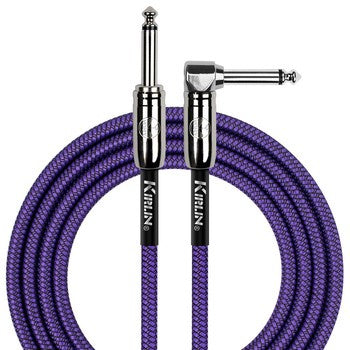 Kirlin Fabric Series Straight to Angle Instrument Cable - Purple, 20 ft