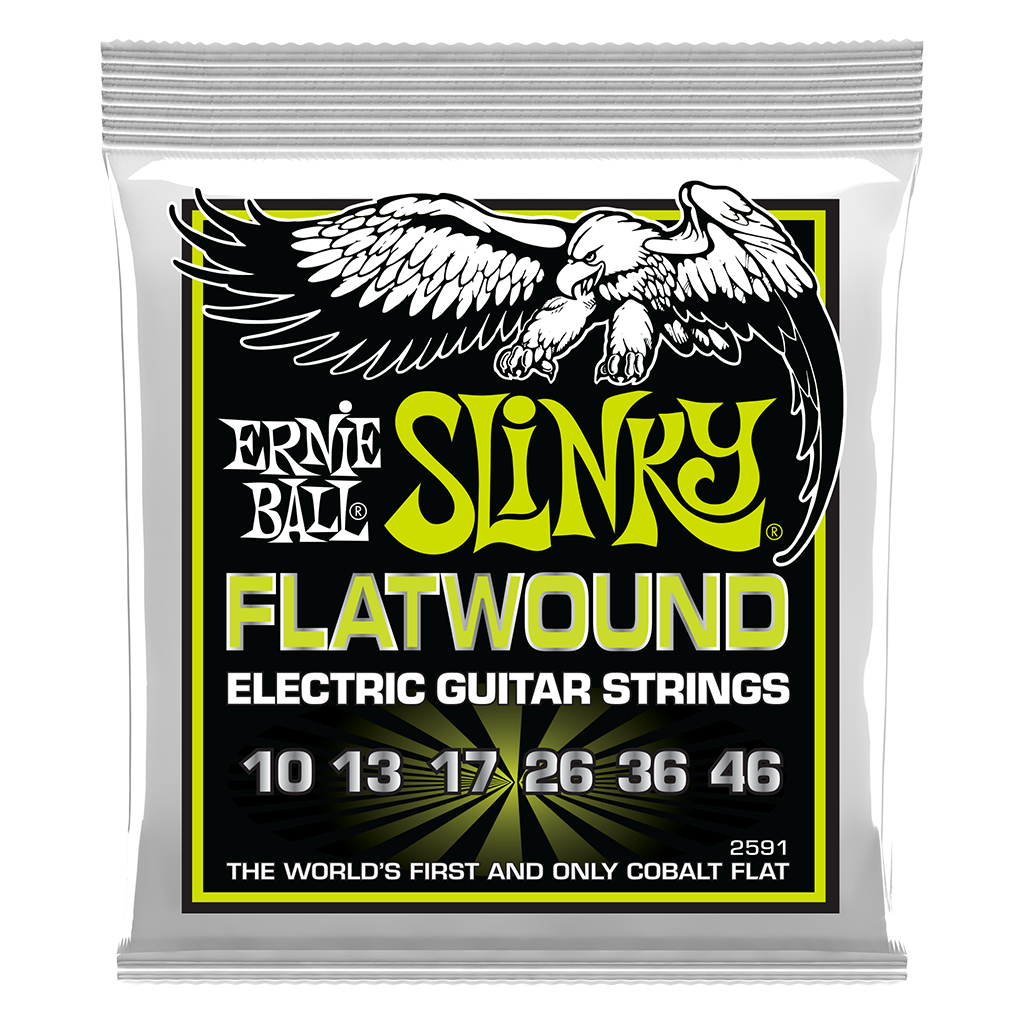 Ernie Ball Cobalt Flatwound Guitar Strings Regular Slinky 10 46