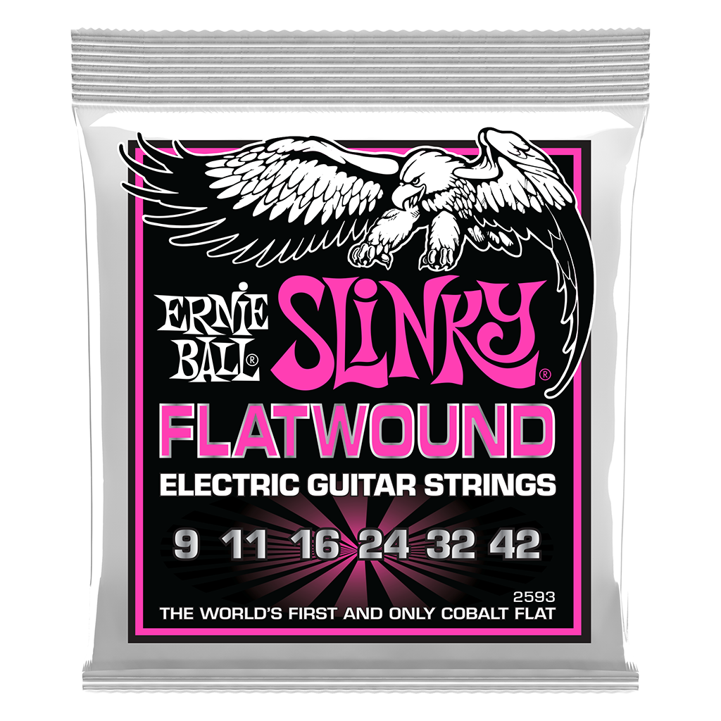 Ernie Ball Cobalt Flatwound Guitar Strings Super Slinky 9 42