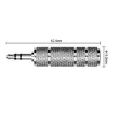 Kirlin 3.5mm (M) to 1/4" Jack (F) Adaptor/Connector
