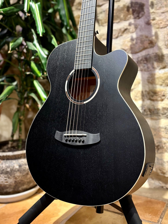 Tanglewood Blackbird TWBB SFCE Electro-Acoustic - Super Folk / Mahogany - Smokestack Black Satin