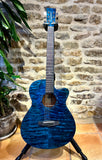 Tanglewood Azure TA4CE-BL Electro-Acoustic - Super Folk / Quilted Ash Top - Serenity Blue