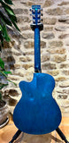 Tanglewood Azure TA4CE-BL Electro-Acoustic - Super Folk / Quilted Ash Top - Serenity Blue