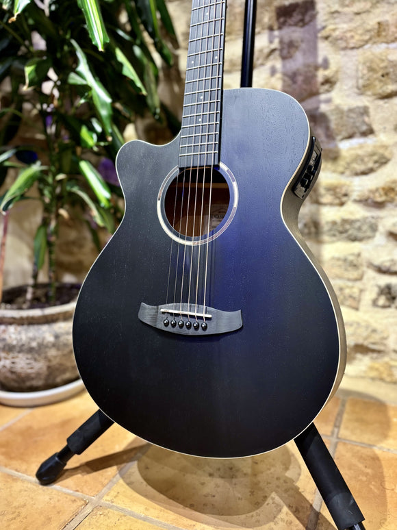 Tanglewood Blackbird TWBB SFCELH Left-Handed Electro-Acoustic - Super Folk / Mahogany - Smokestack Black Satin
