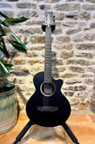 Tanglewood Blackbird TB2CE Electro-Acoustic - Travel Super Folk / Mahogany - Smokestack Black Satin