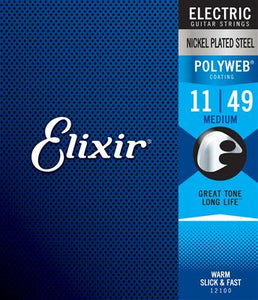 Elixir Electric Guitar Strings - Custom Light/11-49, Polyweb Coating