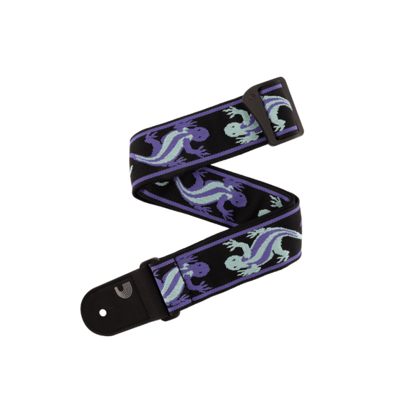 D'Addario Vintage Planet Waves Strap - Green/Blue Lizards