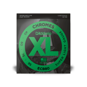 D'Addario Bass Strings - XL Chromes Flatwound Long Scale Super Light/40-95