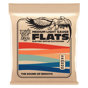 Ernie Ball Flatwound Electric Guitar Strings - Medium Light / 12-52