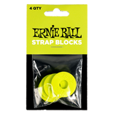Ernie Ball Strap Blocks - Green, 4 pack