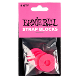 Ernie Ball Strap Blocks - Pink, 4 pack