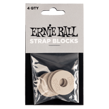 Ernie Ball Strap Blocks - Grey, 4 pack