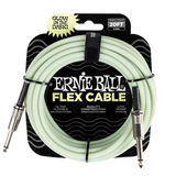 Ernie Ball Flex Jack to Jack Instrument Cable - Glow in the Dark, 20 ft