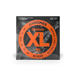 D'Addario Electric Guitar Strings - XL Chromes Flatwound Extra Light/10-48