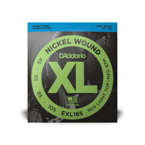 D'Addario Bass Strings - XL Nickel Long Scale Regular Light Top/Medium Bottom/45-105