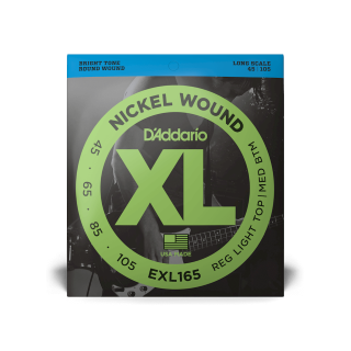 D'Addario Bass Strings - XL Nickel Long Scale Regular Light Top/Medium Bottom/45-105