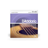 D'Addario Acoustic Guitar Strings - Custom Light/11-52, Phosphor Bronze