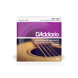 D'Addario Acoustic Guitar Strings - Phosphor Bronze High Strung/Nashville Tuning/10-27