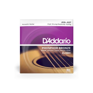 D'Addario Acoustic Guitar Strings - Phosphor Bronze High Strung/Nashville Tuning/10-27