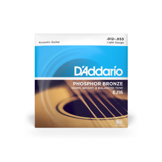 D'Addario Acoustic Guitar Strings - Light/12-53, Phosphor Bronze