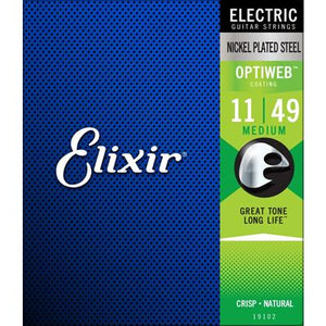 Elixir Electric Guitar Strings - Medium/11-49, Optiweb Coating