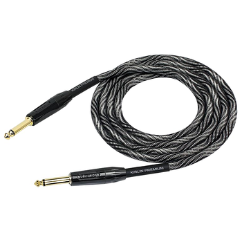 Kirlin Premium Plus Wave Straight to Straight Instrument Cable - Black, 10 ft