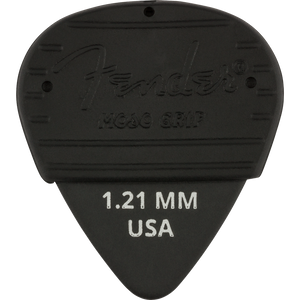 Fender 351 Shape Mojogrip Picks - 1.21 mm  - Black - 3 pack