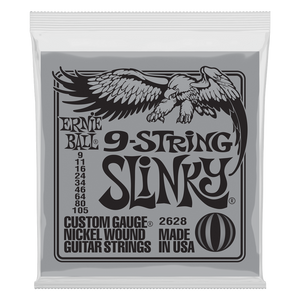 Ernie Ball Nickelwound Guitar Strings - Slinky 9-105, 9-string