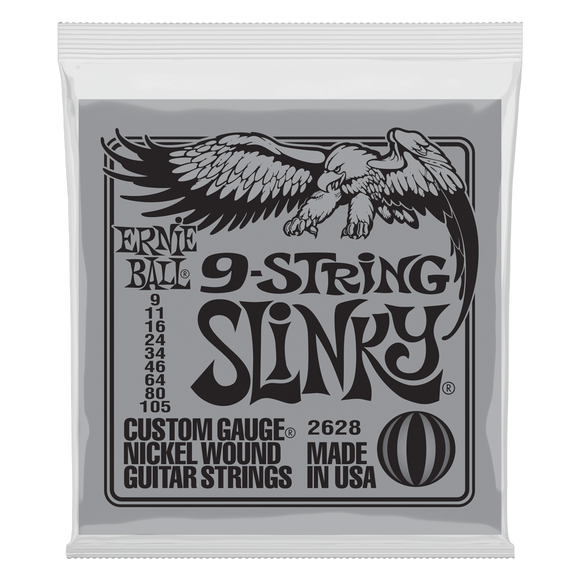 Ernie Ball Nickelwound Guitar Strings Slinky 9 105 9 string