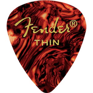Fender Classic Celluloid 351 Tortoiseshell Picks - Thin, 12 pack