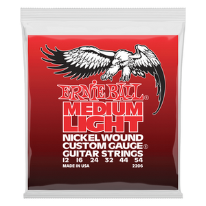 Ernie Ball Nickelwound Custom Gauge Guitar Strings - Medium Light/12-54