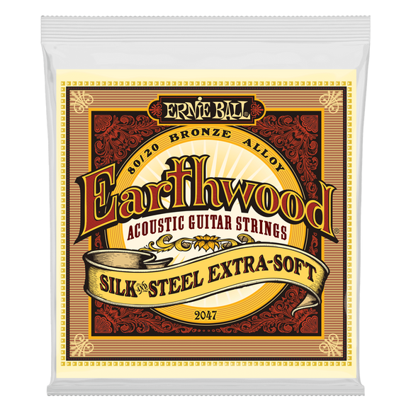 Ernie Ball Earthwood Acoustic Guitar Strings - Silk & Steel Extra Soft/10-50