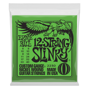 Ernie Ball Nickelwound Guitar Strings - 8-22 and 8-40, 12 string