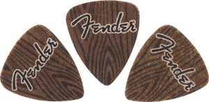 Fender 351 Ukulele Wood Grain Picks - 3 pack