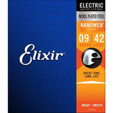 Elixir Electric Guitar Strings - Super Light/9-42, Nanoweb Coating