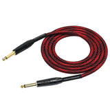 Kirlin Premium Plus Wave Straight to Straight Instrument Cable - Red, 10 ft