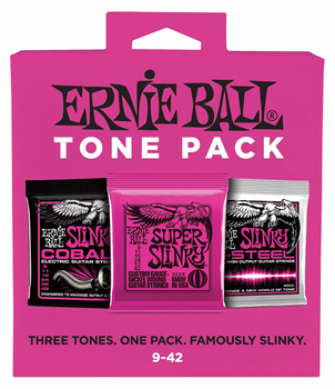 Ernie Ball Tone Pack Guitar Strings - Super Slinky, 9-42