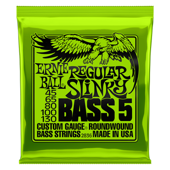 Ernie Ball Nickelwound Bass Strings - Regular Slinky/45-130, 5-string