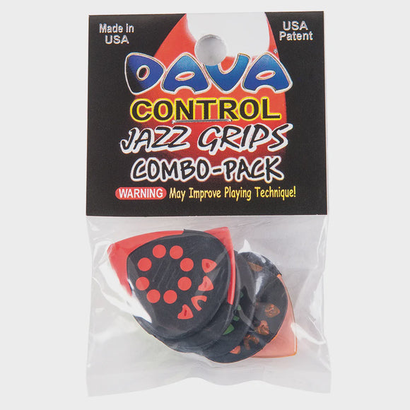 Dava Jazz Grip Control Picks - Combo, 6 pack