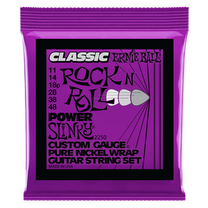 Ernie Ball Classic Rock 'n' Roll Pure Nickel Guitar Strings - Power Slinky/11-48