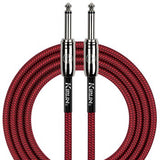 Kirlin Fabric Series Straight to Straight Instrument Cable - Red, 20 ft