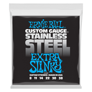Ernie Ball Custom Gauge Stainless Steel Guitar Strings - Extra Slinky, 8-38