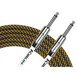 Kirlin Fabric Series Straight to Straight Instrument Cable - Yellow, 20 ft