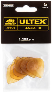 Dunlop Ultex Jazz III Nylon Picks - 1.38 mm, 6 pack