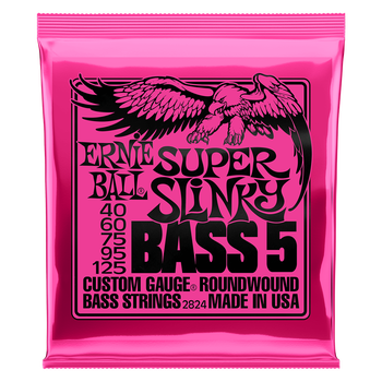 Ernie Ball Nickelwound Bass Strings - Super Slinky/40-125, 5-string