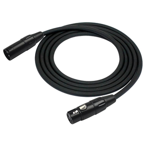 Kirlin XLR (M) to XLR (F) Mic Cable - Black, 25 ft