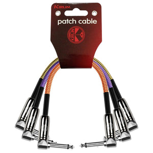 Kirlin Fabric Series Patch Cable - Angled, 6" - 3 PACK