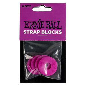 Ernie Ball Strap Blocks - Purple, 4 pack