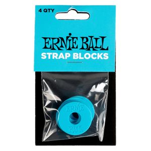 Ernie Ball Strap Blocks - Blue, 4 pack