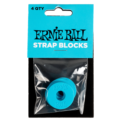 Ernie Ball Strap Blocks - Blue, 4 pack